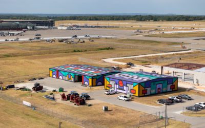 Camille Walala Takes Over XNA Airport with “Ice and a Slice”